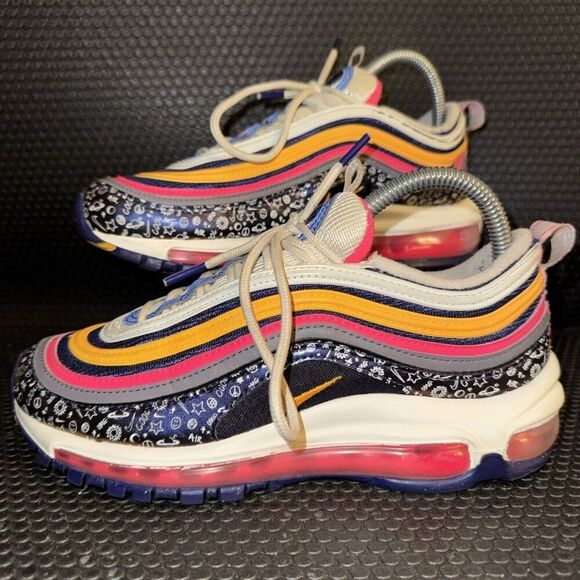Nike Air Max 97 Multicolor Comfort Athletic Casual Sneaker Womens Size 7.5 - Picture 1 of 9